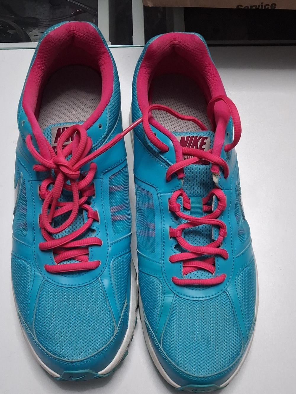Nike Turquoise and Pink Women's Running Sneakers